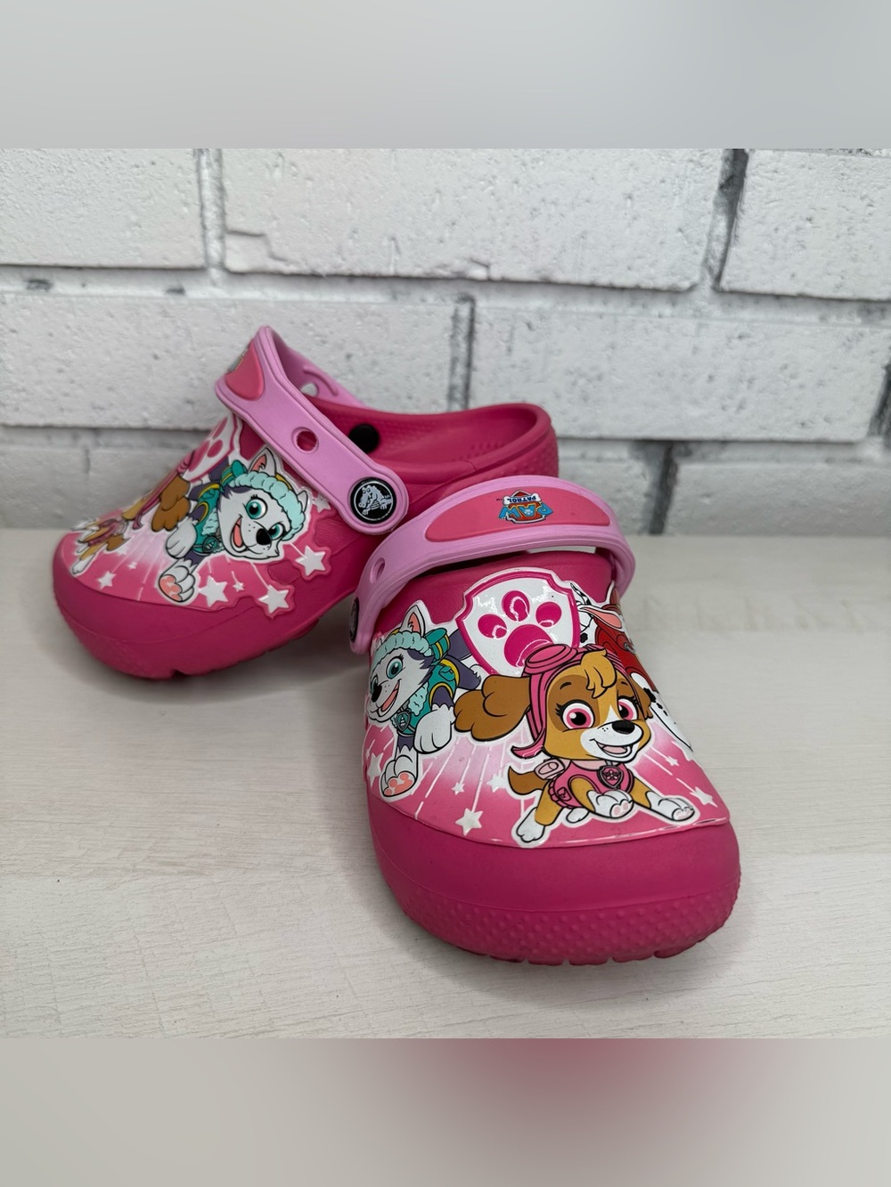 Crocs Pink Paw Patrol Clogs Water Shoes Skye Marshall Everest Kids Size C10